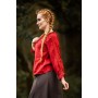 Mittelalterbluse mit Spitze "Bettina" Rot XXL