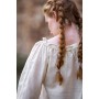 Mittelalterbluse mit Spitze "Bettina" Natur M
