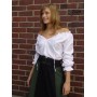 Mittelalterbluse mit Spitze "Bettina" Weiß XS