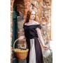 Sommerbluse mit Rüsche "Lotte" Schwarz M