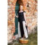 Sommerbluse mit Rüsche "Lotte" Schwarz XXXL