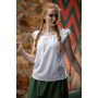 Sommerbluse mit Rüsche "Lotte" Weiß XL