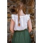 Sommerbluse mit Rüsche "Lotte" Weiß XXL