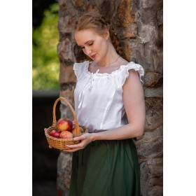 Sommerbluse mit Rüsche "Lotte" Weiß XXXL