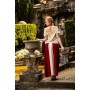 Sommerbluse mit Rüsche "Lotte" Natur S