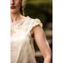 Sommerbluse mit Rüsche "Lotte" Natur L
