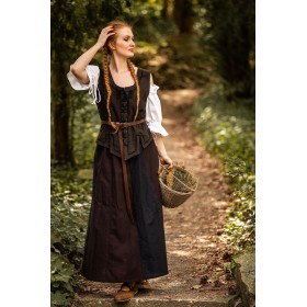 Miederweste mit Stickerei "Selma" Dunkelbraun XXL