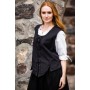 Miederweste mit Stickerei "Selma" Schwarz XXL