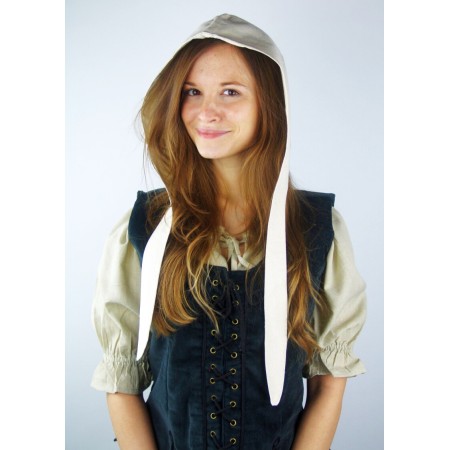 Mittelalter Haube "Alex" Natur L/XL