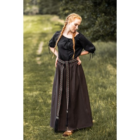 Mittelalterrock aus schwerer Baumwolle "Smilla" Dunkelbraun XXXL