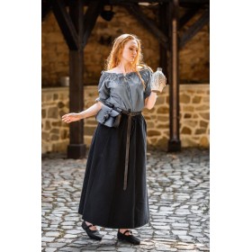 Mittelalterrock aus schwerer Baumwolle "Smilla" Schwarz XXL