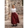 Mittelalterrock mit Stickerei "Svenja" Rot XXXL