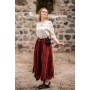 Mittelalterrock mit Stickerei "Svenja" Rot L/XL