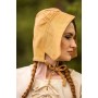 Mittelalter-Bundhaube "Claire" Honigbraun