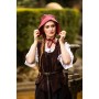 Mittelalter-Bundhaube "Claire" Rot