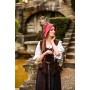 Mittelalter-Bundhaube "Claire" Rot