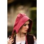 Mittelalter-Bundhaube "Claire" Rot