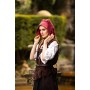 Mittelalter-Bundhaube "Claire" Rot