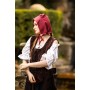 Mittelalter-Bundhaube "Claire" Rot