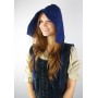 Mittelalter-Bundhaube "Claire" Blau