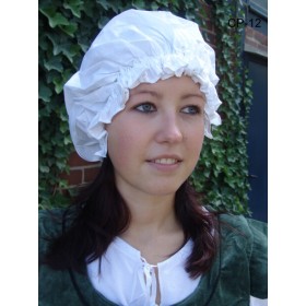 Mittelalterliche Haube "Celine" Weiß