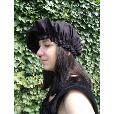 Mittelalterliche Haube "Celine" Schwarz