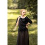 Mittelalter Kurzarmbluse "Vera" Schwarz XS
