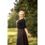 Mittelalter Kurzarmbluse "Vera" Schwarz XL
