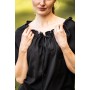 Mittelalter Kurzarmbluse "Vera" Schwarz XXXL
