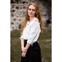 Mittelalter Kurzarmbluse "Vera" Weiß M