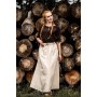 Mittelalter Kurzarmbluse "Vera" Dunkelbraun L