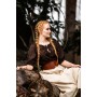 Mittelalter Kurzarmbluse "Vera" Dunkelbraun XXL