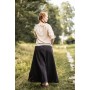 Mittelalter Kurzarmbluse "Vera" Hanffarben XS