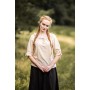 Mittelalter Kurzarmbluse "Vera" Hanffarben S