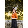 Mittelalter Kurzarmbluse "Vera" Rost XXXL