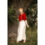Mittelalter Kurzarmbluse "Vera" Rot XS