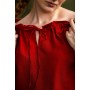 Mittelalter Kurzarmbluse "Vera" Rot S