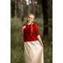 Mittelalter Kurzarmbluse "Vera" Rot M