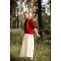 Mittelalter Kurzarmbluse "Vera" Rot XXL