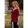 Kurzarm-Rüschenbluse "Bea" Bordeaux XS