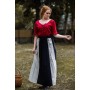 Kurzarm-Rüschenbluse "Bea" Bordeaux L