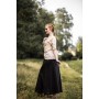 Kurzarm-Rüschenbluse "Bea" Hanffarben XXL