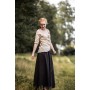 Kurzarm-Rüschenbluse "Bea" Hanffarben XXXL