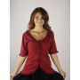 Mittelalter Kurzarmbluse "Gabriela" Rot XL