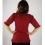 Mittelalter Kurzarmbluse "Gabriela" Rot XXXL