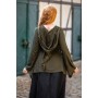 Geschnürtes Oberteil "Lea" - Olivgrün M