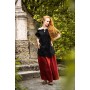 Mittelalter Kurzarmbluse "Verena" Schwarz M