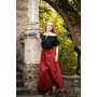 Mittelalter Kurzarmbluse "Verena" Schwarz XL
