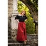 Mittelalter Kurzarmbluse "Verena" Schwarz XXXL