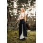 Mittelalter Kurzarmbluse "Verena" Natur L